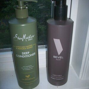 Shea Moisture & Bevel Hair Men’s Deep Conditioner Avocado Manuka Honey, 2pc used